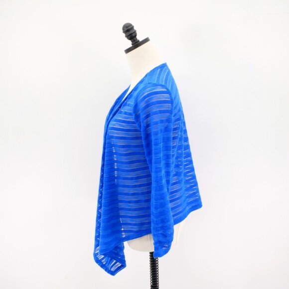 Rafaella Royal Blue Knit Open Cardigan Sweater Small - Picture 5 of 10